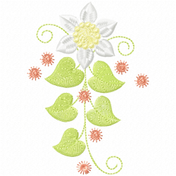 Flowers And Tree Embroidery Design 11 Flowers And Tree Embroidery Design 11